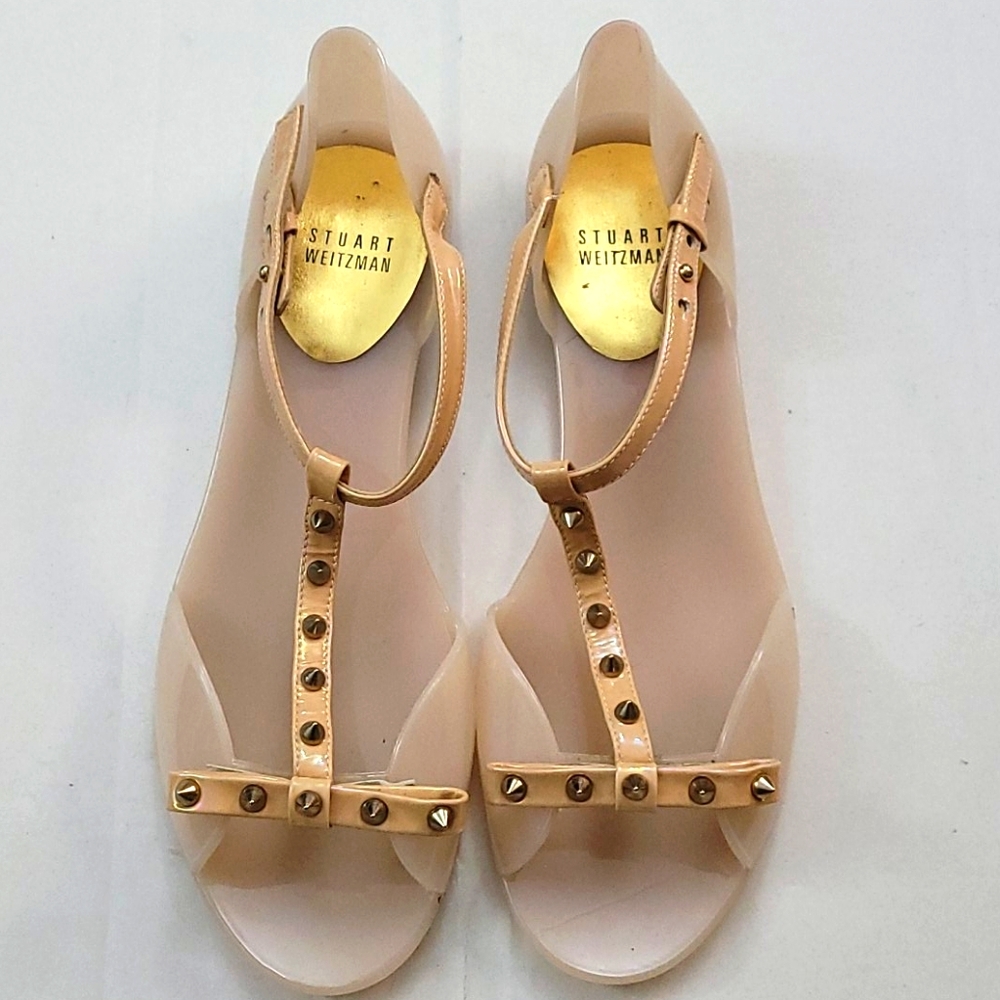 Stuart Weitzman studded jelly sandal